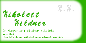 nikolett wildner business card